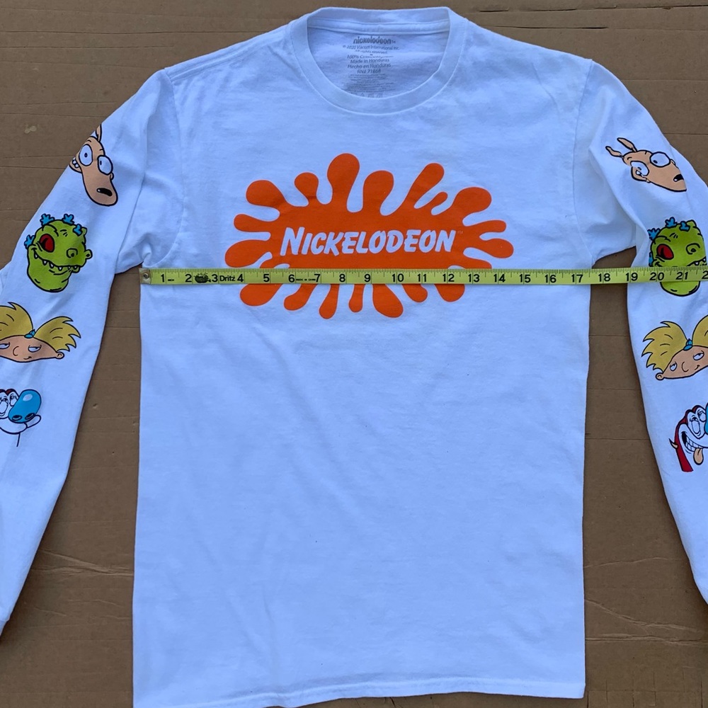 Nickelodeon long sleeve Tee, hey Arnold/ Ren (no stimpy) prints down the sleeves - Picture 3 of 6